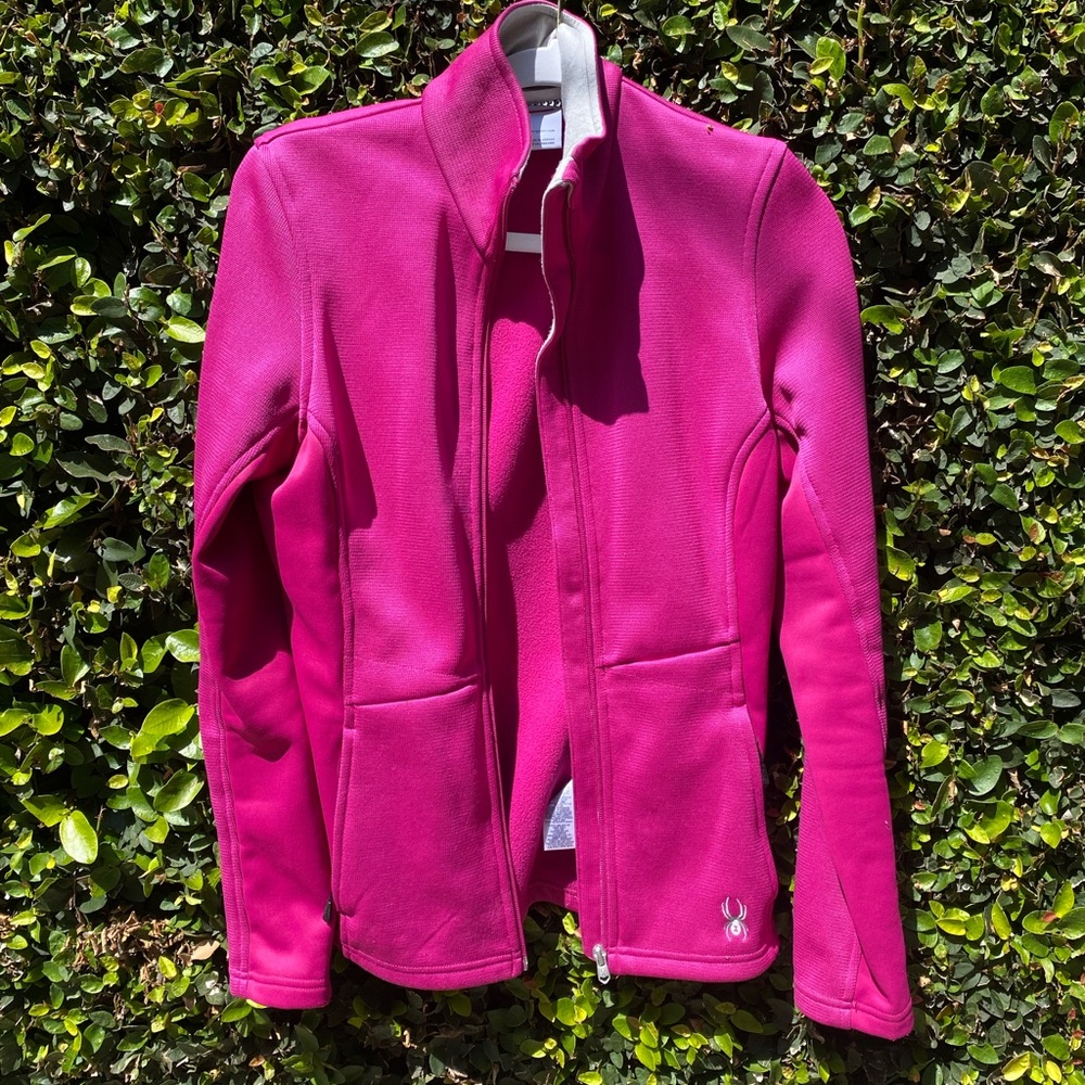 Bright Pink Full-Zip active wear Jacket